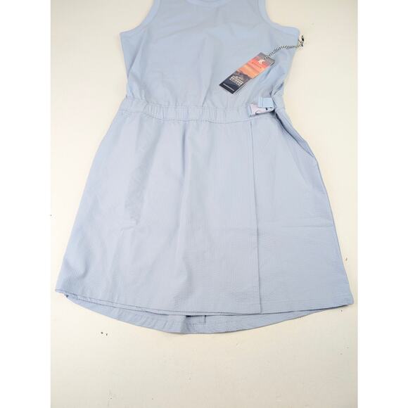 Kyodan Women's Small Skyway Belted Seersucker Dress - Light Blue - Picture 2 of 10